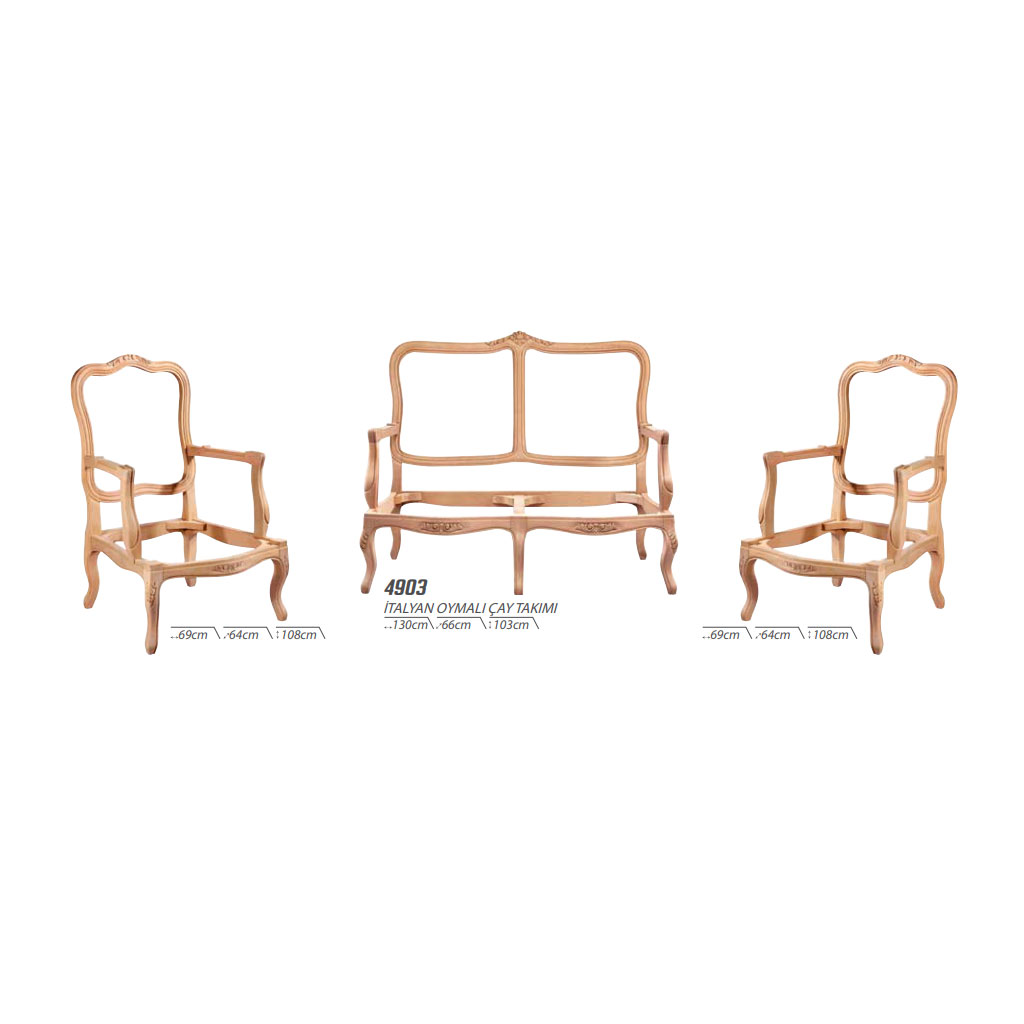 İtalyan Oymalı Çay Takımı